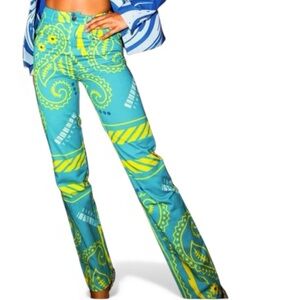 NWT Finesse Bold Blair Printed Cotton Pants XS